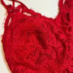 No Boundaries  SZ M Red Lace Babydoll Cami Top Romantic Y2K Boho festival Country Photo 1