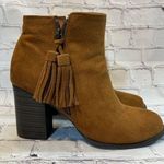 Esprit  "Roberta" Tassel Boots Faux Suede w Heel Rust-7.5 Photo 0