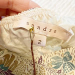 Sandro NWT  Robe‎ Imprime Brode Beaded Silk Midi Dress size 2 Photo 3