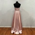 La Femme  27506 Strapless Banded Waist Satin Ballgown 16 Photo 5