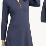 Spartina 449  Half Zip Popover Nora ponte Dress Navy Blue long sleeve XXL Photo 0