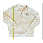 WOMENS FULL ZIP UP JACKET SZ SMALL 100% PRIMA COTTON PREPPY POCKETS Tan Photo 4