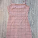She & Sky Pink Plaid Mini Dress Photo 0