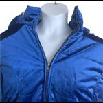 Jessica London Woman Hooded Vest Coat 14/16 Blue Front Zipper Quilted Jacket Ski Photo 8
