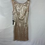 Lulus Lulu’s Shine Time Sequin Mini Dress Sleeveless Lined Side Zip Rose Gold S NWT Photo 1
