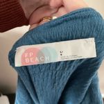 Free People Beach Get Obsessed Teal Textured Mini Dress Photo 4