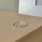 Blue Tiara Rhinestone Ring Vintage “Aurora” Princess Cleangirl Classic Jewelry Photo 4