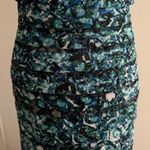 BCBGMAXAZRIA Jennie Blue Surf Combo Licrystal Maxi Dress Gown Photo 3