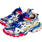 Balenciaga Multi Leather And Mesh Track.2 Open Sneakers Unisex Size 41 Mix Color Photo 0