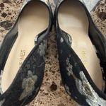 Nine West Black and Silver Floral Heels Brand New! Photo 3