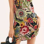 Free People  Gaia One Shoulder Floral Mini Dress Made in USA Sz 8 Photo 0