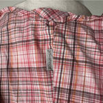 Woolrich  Pink Plaid Geranium 3/4 Sleeves Button Down Shirt, Size MP Photo 5