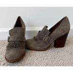 Kork-Ease Prim Mosto Suede Kiltie Pump Heel Women Size 7.5 Khaki Gray Photo 2