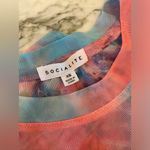 Socialite Womens Tie Dye Lightweight Mesh Crewneck Streetwear Tee Shirt Size XS Photo 2