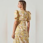 ASTR Martina Midi Dress in Yellow Rust Floral Size Small NWT Photo 9