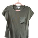 Nordstrom Rack Olive Green Pocket Basic Short Sleeve Tee Women's Size Small Photo 0