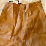 NWT leather skirt Brown Size M Photo 0