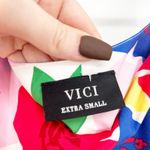 VICI Womens Summer Tropical Colorful Tie Shoulder Tiered Floral Maxi Dress XS Photo 3