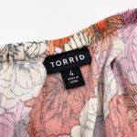 Torrid Babydoll Crinkle Top Womens Size 4X Floral Gauzy Milkmaid Boho Cottage Photo 5