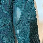 JS Collections Midi Dress evergreen lace mesh 2 XS Photo 3