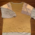 We The Free Free People Feelin It Embroidered Shirt Gold Women’s XS  Patchwork Photo 2
