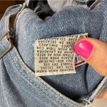 Vintage Denver Broncos Small Overall Shorts Denim Jean Game Day Clothing Size L Blue Size L Photo 3