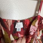 A New Day Babydoll Smocked Dress Modi's Floral Lagenlook Red Thin Spaghetti Strap Beach Photo 5