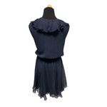 Adam Lippes  100% Silk Navy Blue Dress Size 6 Photo 2
