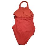 ANDIE Swim High Neck Halter Luzon One Piece Swimsuit Chili Pepper Red Size Large Photo 2