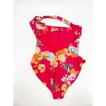 Rachel Roy  One Shoulder Floral Ruched Cut Out One Piece Swimsuit Photo 3