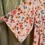 Torrid Light Pink Floral Criss Cross Back Flowy Handkerchief Hem Top 0/Large Photo 2