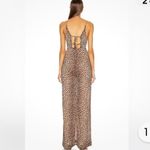 Jonathan Simkhai Leopard Print Tie Back Jumpsuit Size Medium Black Photo 3