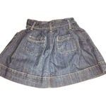 BCBGeneration  Dark Wash Pleated Tie Waist Denim Mini Skirt Photo 6
