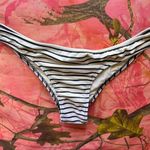 Victoria's Secret victoria’s secret pink swim striped thong bikini bottoms black + white cinched  Photo 0
