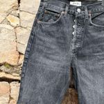 AGOLDE Black Denim 90s Mid-Rise Loose Shorts Photo 9