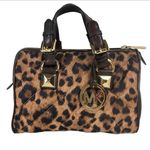 Michael Kors Small Grayson Bag Quilted Leopard
Nylon Fabric Leather Trim MK Tag Photo 0