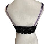RHONDA SHEAR PURPLE LEOPARD MOLDED CUP WIRELESS BRA WITH LACE BACK SIZE SMALL Photo 4