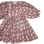 NWT Daughter's of India Kyra Mini in Wine Floral Cotton Blockprint Dress XS Photo 2