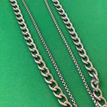 Titanium Steel Layered Cross Pendant Necklace for Men Women, Hip Hop Necklace Silver Photo 2