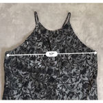 All that jazz Women's Vintage 90s Goth Black Silver Floral Velvet Maxi Dress 11/12 Photo 6