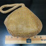 Sparkly Gold Rhinestone Mini Triangle Evening Wristlet Mini Bag Photo 8