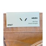 Vervet  Melissa Mid Rise Straight Leg Jeans Raw Hem Crop Pink Women Size 27 NWT Photo 9