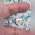 STORQ maternity dress shirt floral print size 3 /medium Green Photo 6