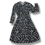 Coach Yoke StaticāPattern Jacquard Long Sleeve Midi Dress Back White 0 Photo 14