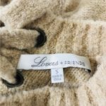 Lovers + Friends  Suki knit Sweater Dress Tie Back taupe S cozy stretchy Photo 4