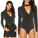 J.O.A. Sparkly Ribbed Bodysuit Photo 1