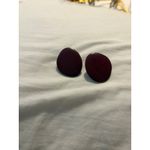 Wooden Disc Necklace and Earrings Set Brown Purple Statement Jewelry Women Photo 5