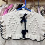 ZARA Bow Tie Knit Ruffle Sweater Size Medium 5802/008/064 Photo 12