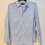 Apt. 9  Button Down Collared Long Sleeve Dress Top Blouse Light Blue Womens 2X Photo 0