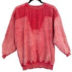 Vintage Y2K Distressed Acid Wash Corduroy Pullover Sz Medium Streetwear Pink Photo 0